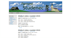 Desktop Screenshot of farnost.studenec.cz